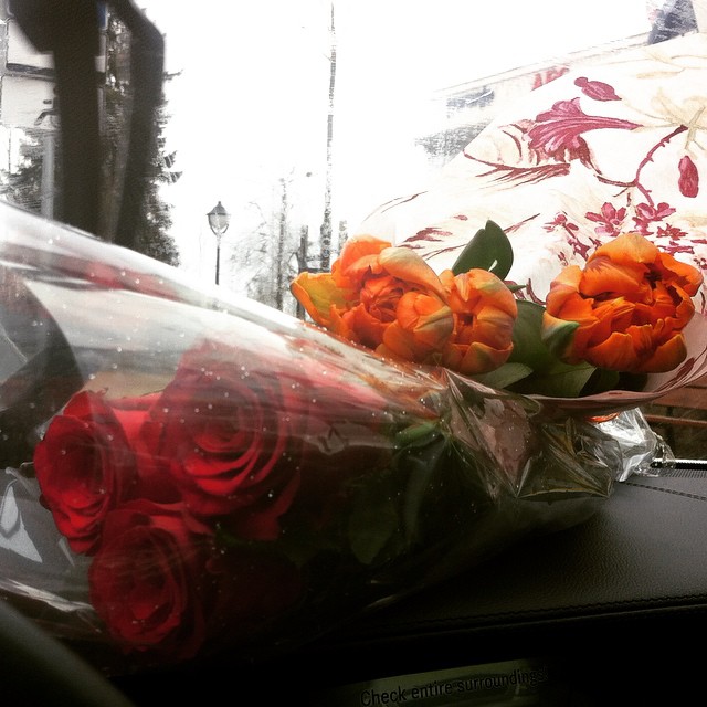 We got flowers in Mazeikiai! :))) #superhappy #flowers #casting #Mazeikiai #s…