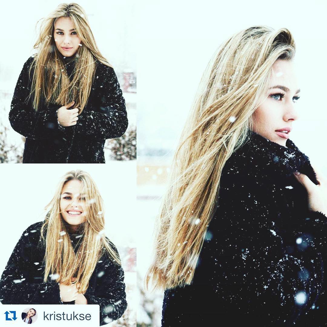 Beautiful Kristina @kristukse today in Vilnius ❄️ 💙#supermodels #motheragency…