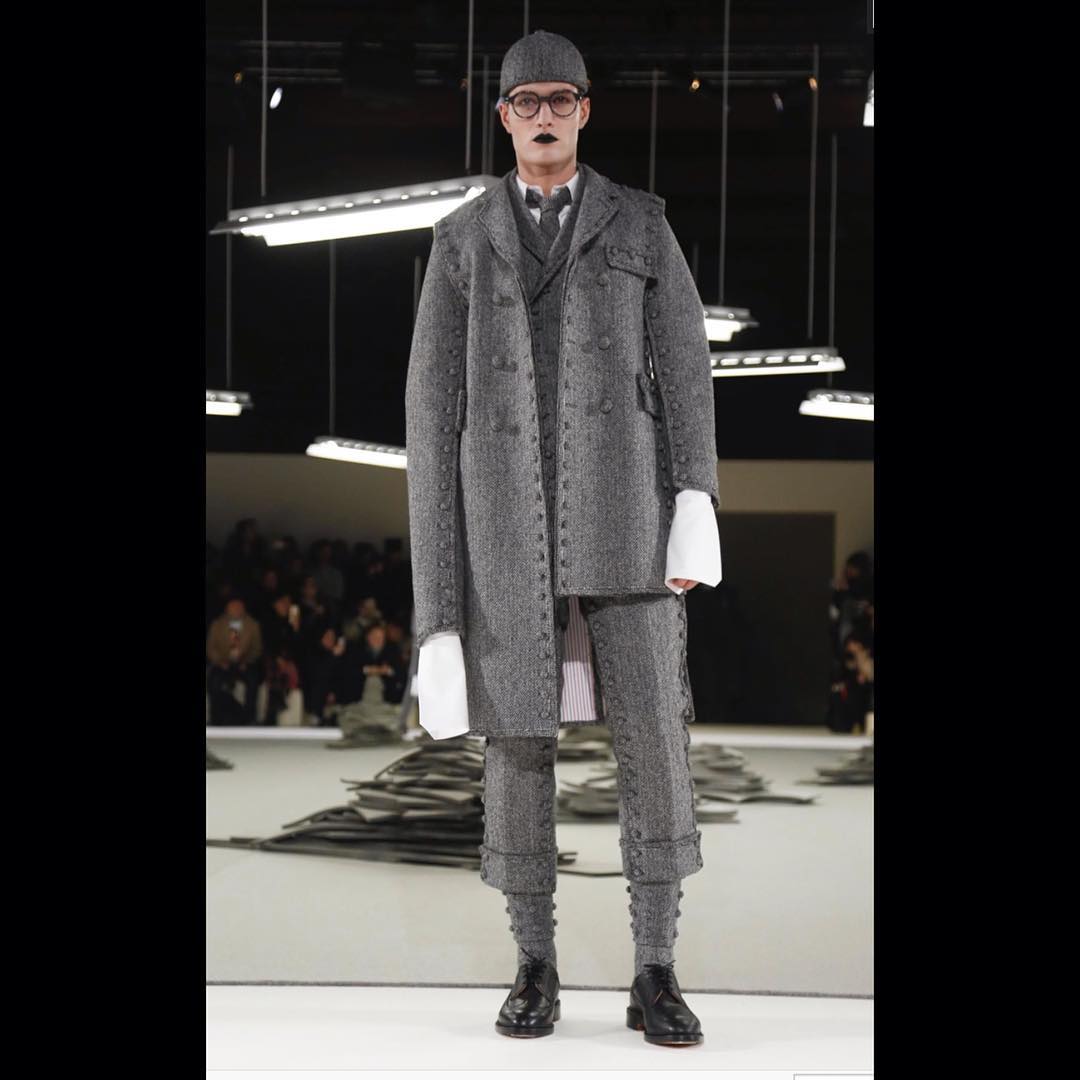 Sascha W @saschaweissenborn for Thom Browne fashion show in Paris FW 🕶💥 #wear…