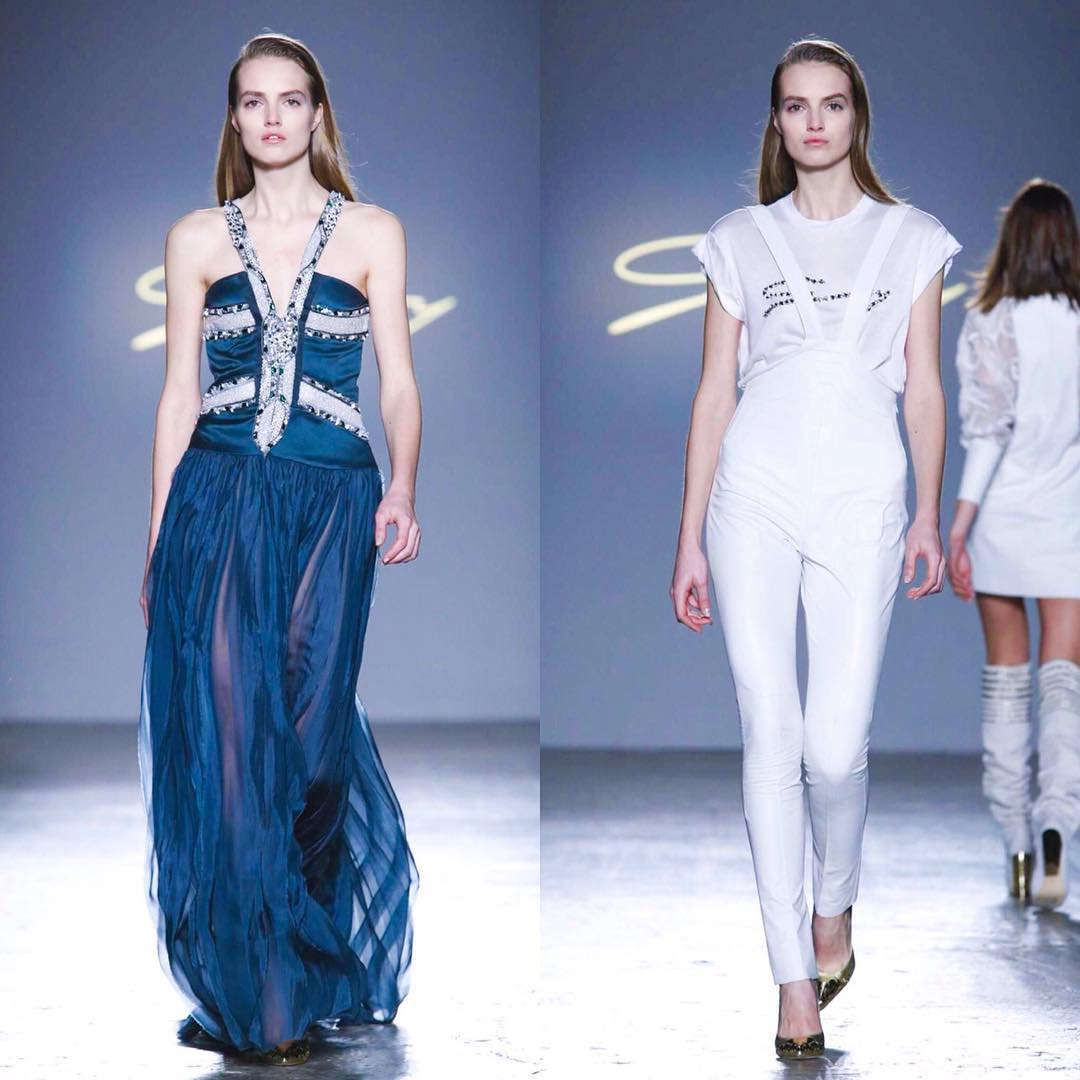 Agne Konciute walked for Genny FW’17 show today in Milan 🤗 #wearesupermodels …