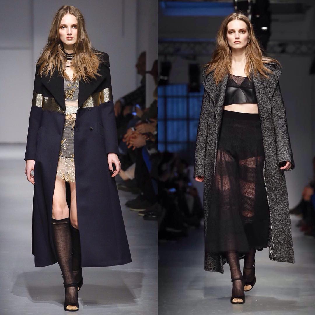 Agne Konciute opened Les Copains FW’17 fashion show today during Milan’s Fash…