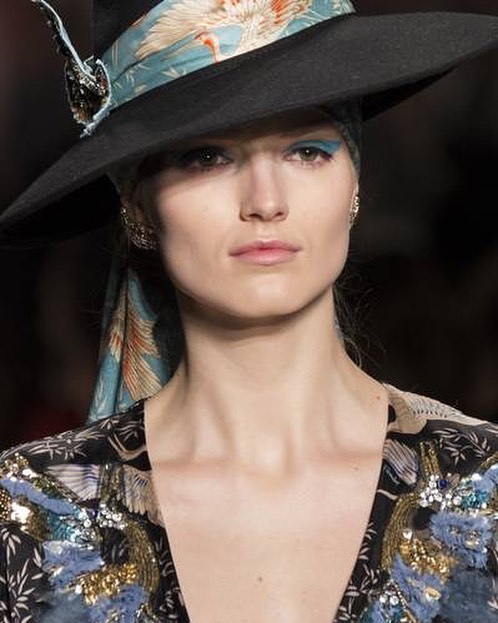 Agne Konciute for Elisabetta Franchi F/W 2017 Milan Fashion Week 😌 #wearesupe…