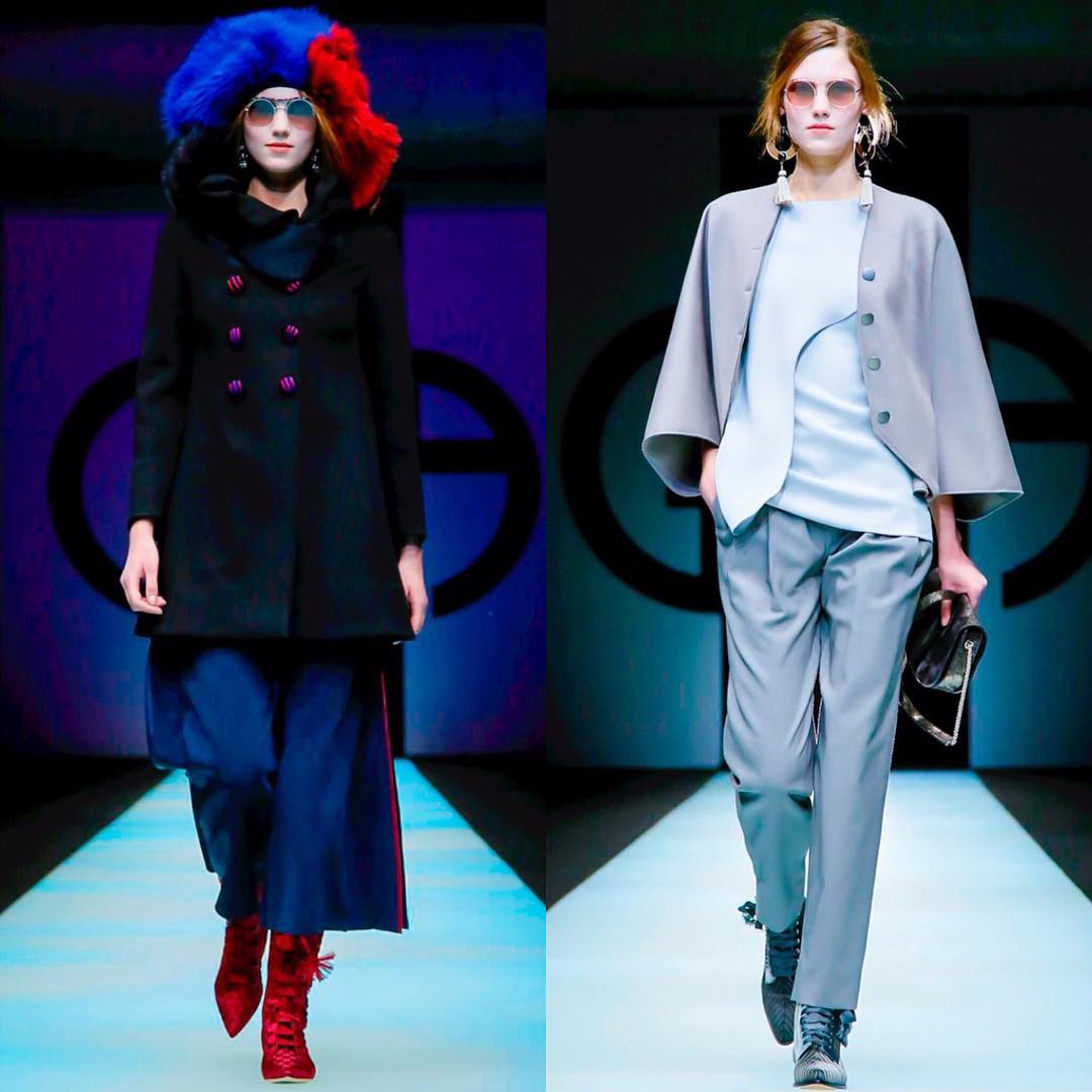 NIDA for Giorgio Armani fashion show f/w 2018 in Milan! 🔝💜 #wearesupermodels …