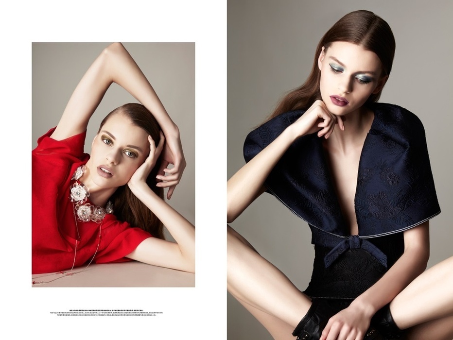 Elegantiška Erikos fotosesija Marie Claire China žurnalo kovo mėnesio numeryje!