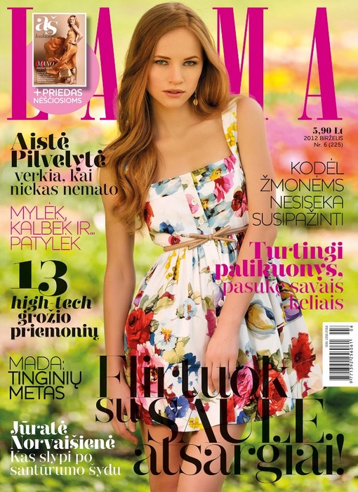 Ugne on the cover of “LAIMA” magazine