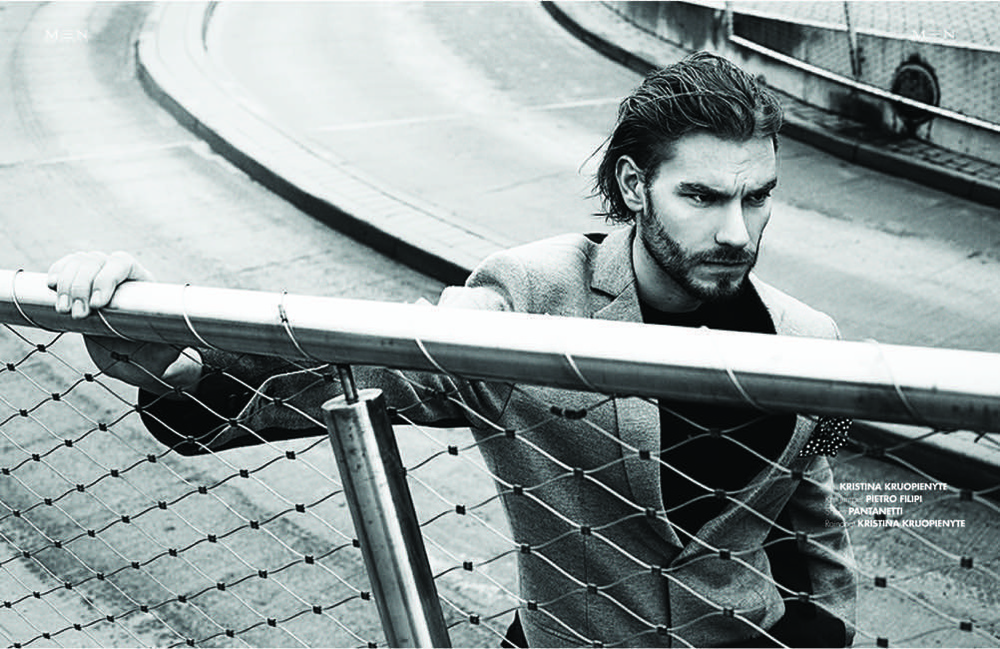 Simas “Ruggedly handsome” editorial in MEN MOMENTS mag!