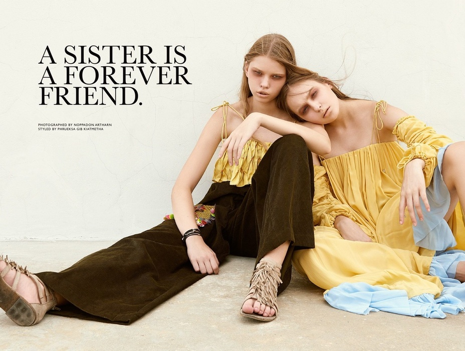 Take a look at two supermodels girls – Gertruda and Greta for “A sister is a forever friend” editorial