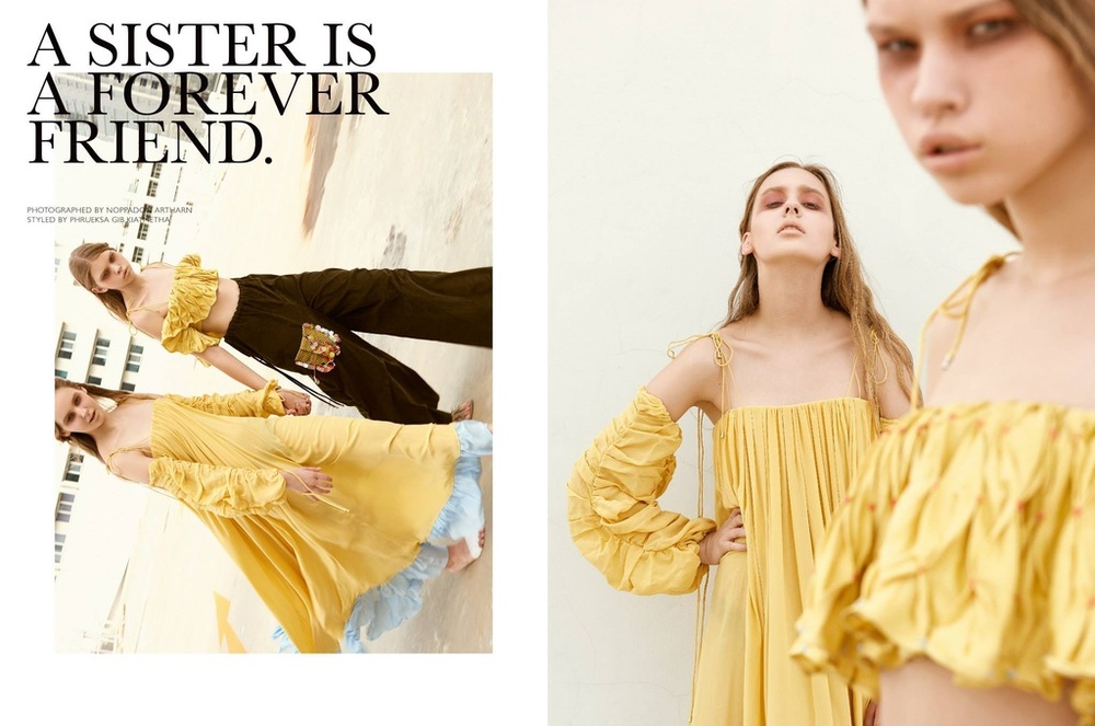 Take a look at two supermodels girls – Gertruda and Greta for “A sister is a forever friend” editorial