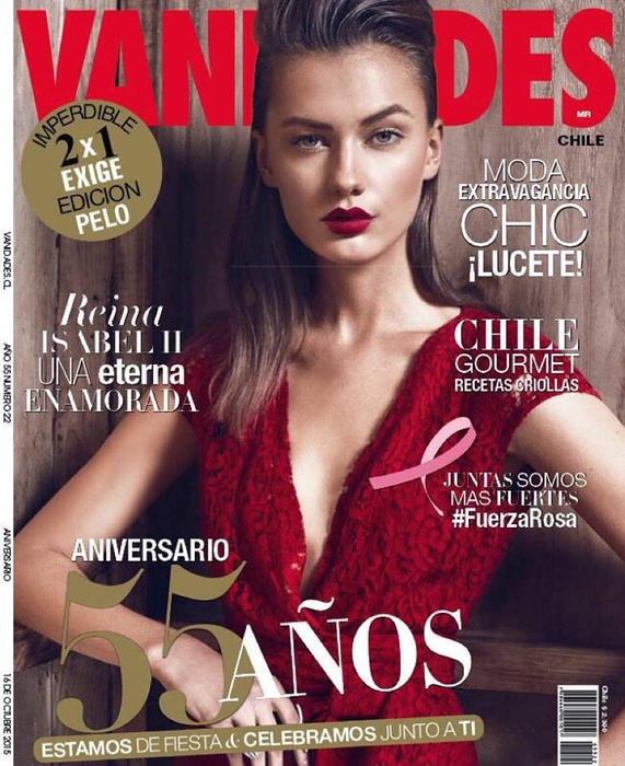 Our amazing Brigita on the cover of VANIDADES magazine in Chile!