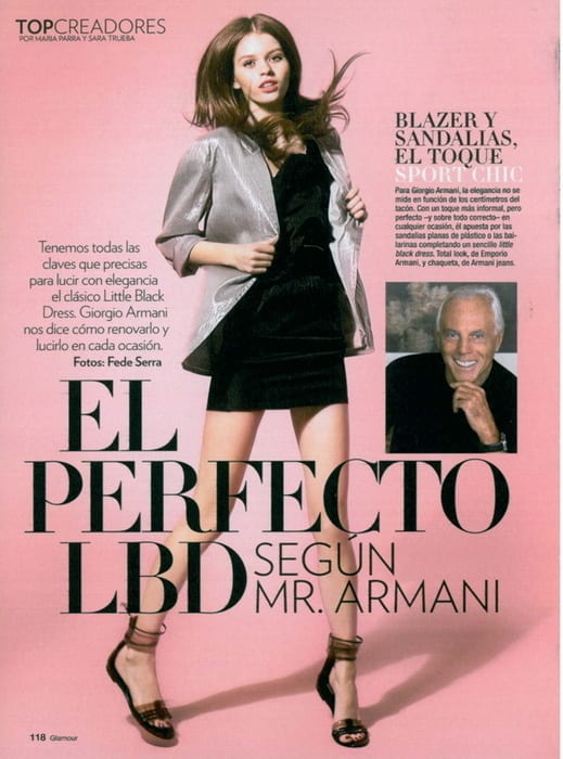 Erika ispaniškame Žurnale "Glamour"
