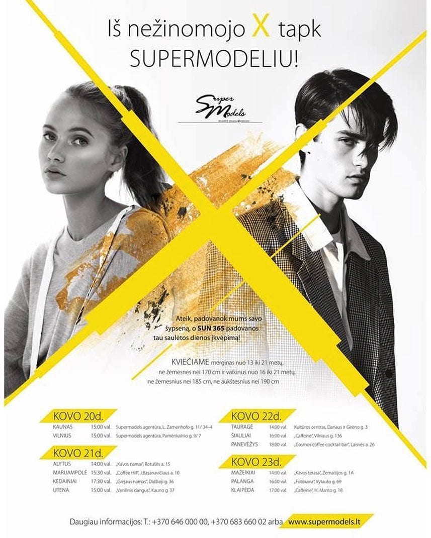 Supermodels X modelių atranka !!! Kviečiame merginas nuo 13 iki 21 metų, ne ž…