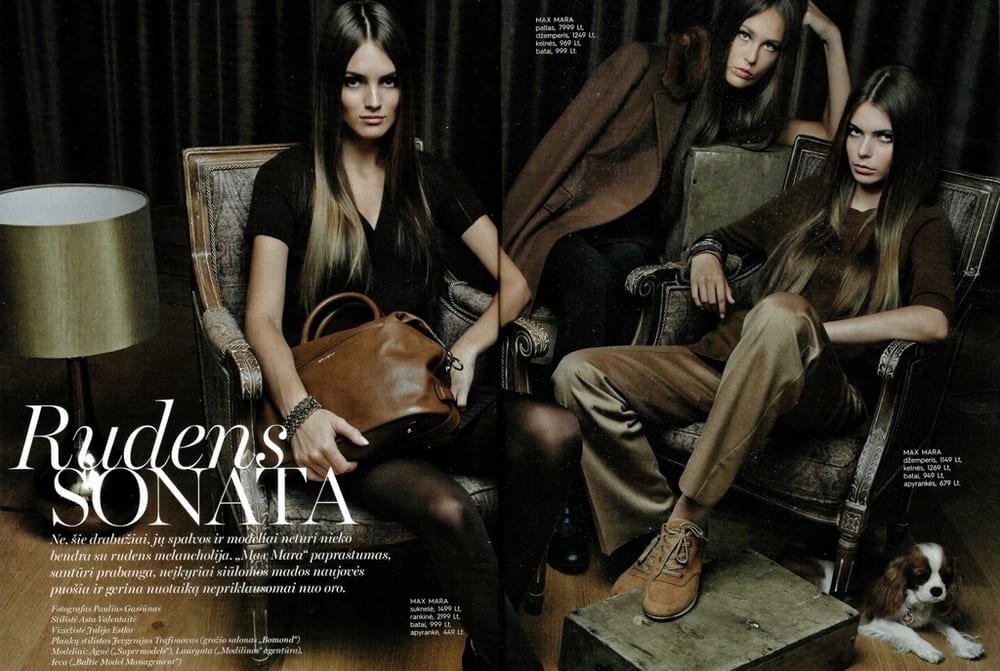 Agne photoshoot in LAIMA magazine october issue