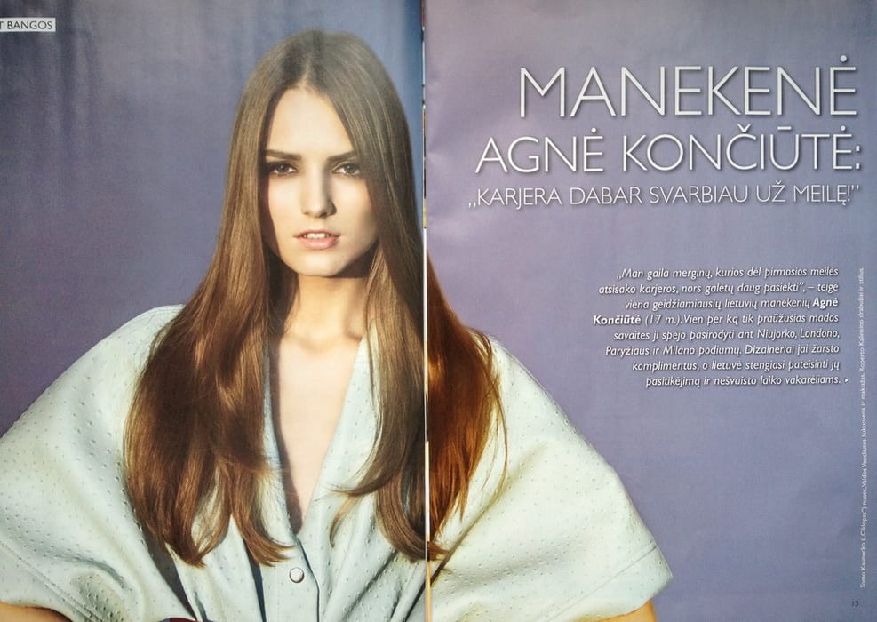 Agnė žurnale "Stilius"