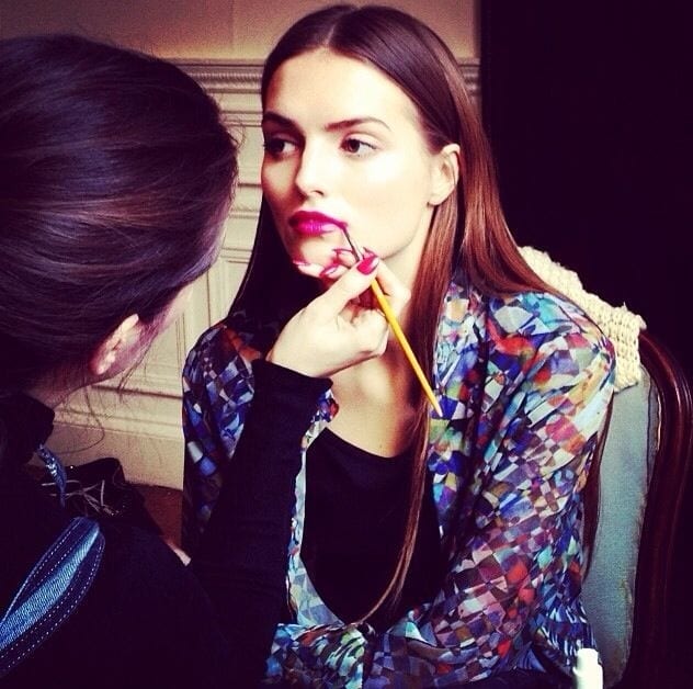 Agne looking beautiful in Pre Fall Beauty &amp; Prize make-up collection by Matthew Williamson!