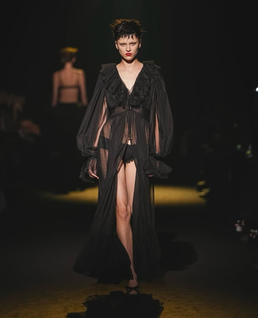 GRITA walking at TOKYO FW SS2026 for @vivianostudio 🖤