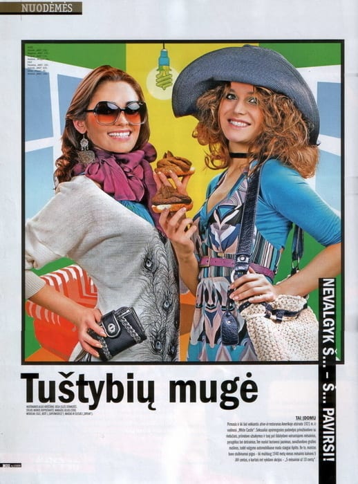 Egle and Justina in magazine Panele