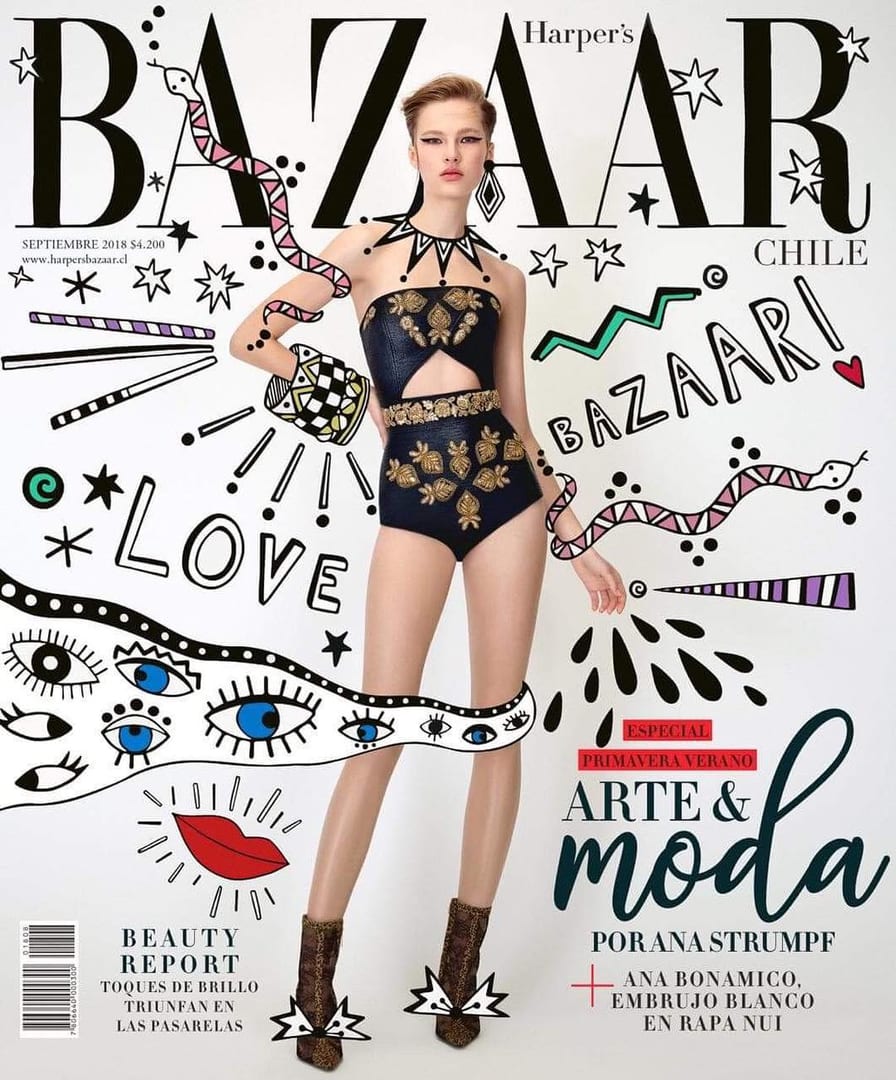 GABIJA G first cover for Harper's Bazaar Chile September issue 👏🏼👏🏼👏🏼 Congrat…