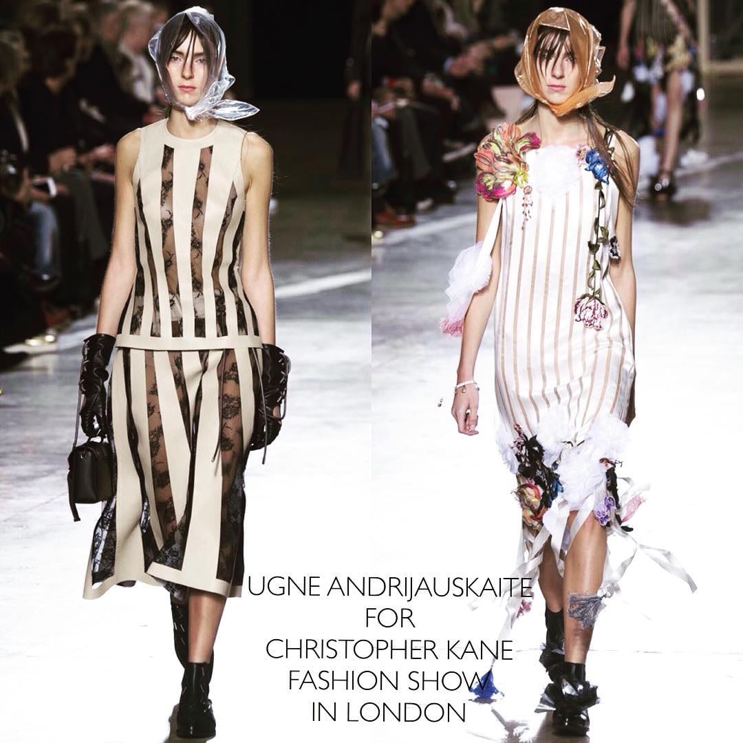 Fabulous Ugne A @ugne_and for Christopher Kane show in London! 👏🏼💖✨ #christop…