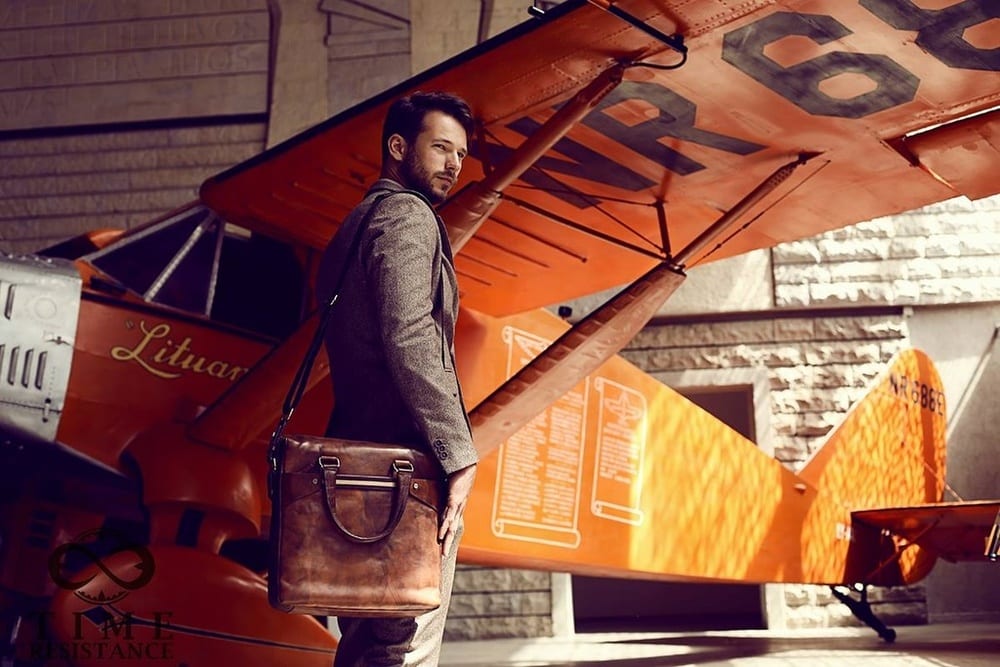 Gediminas for "Time Resistance" leather bags lookbook