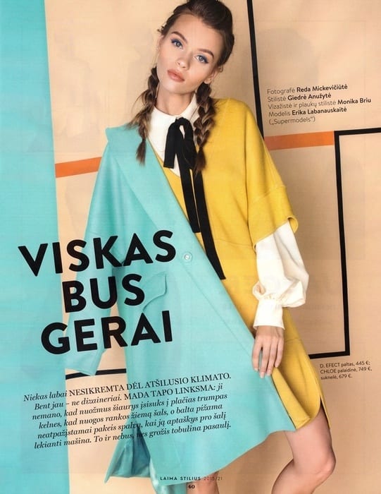 Erika is on "LAIMA" magazine cover this month