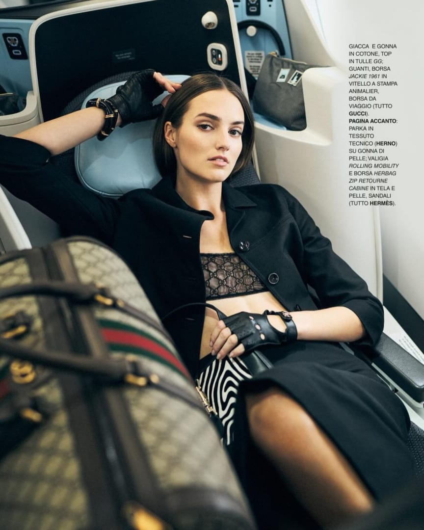 Travel, but make it fashion. AGNĖ owning the moment🌟 for @grazia_it