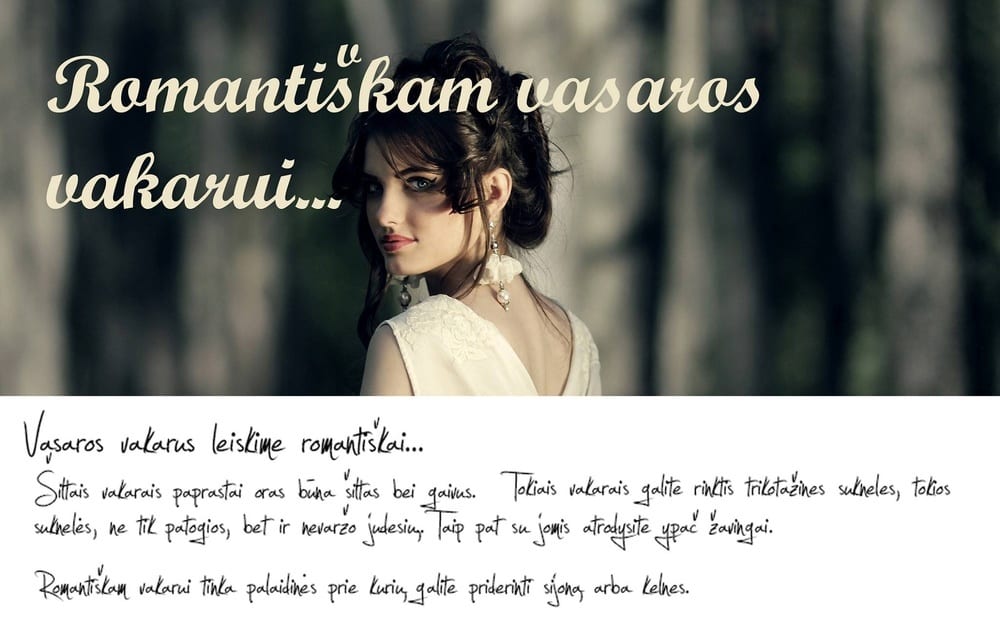 Gita parduotuvės BLISS reklaminis veidas