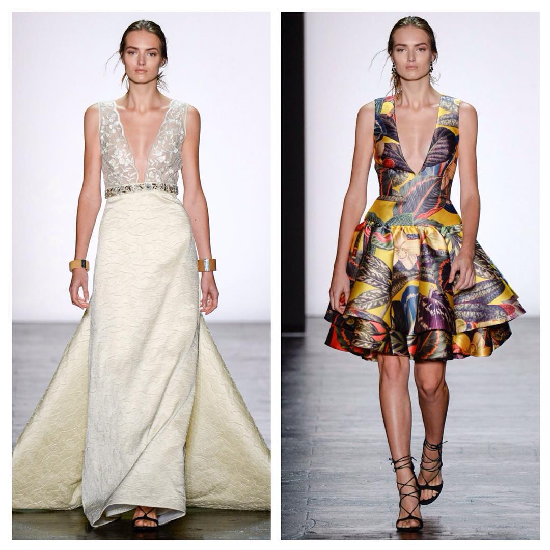 Agne @agnekonciute for Dennis Basso Spring 2016 show in New York