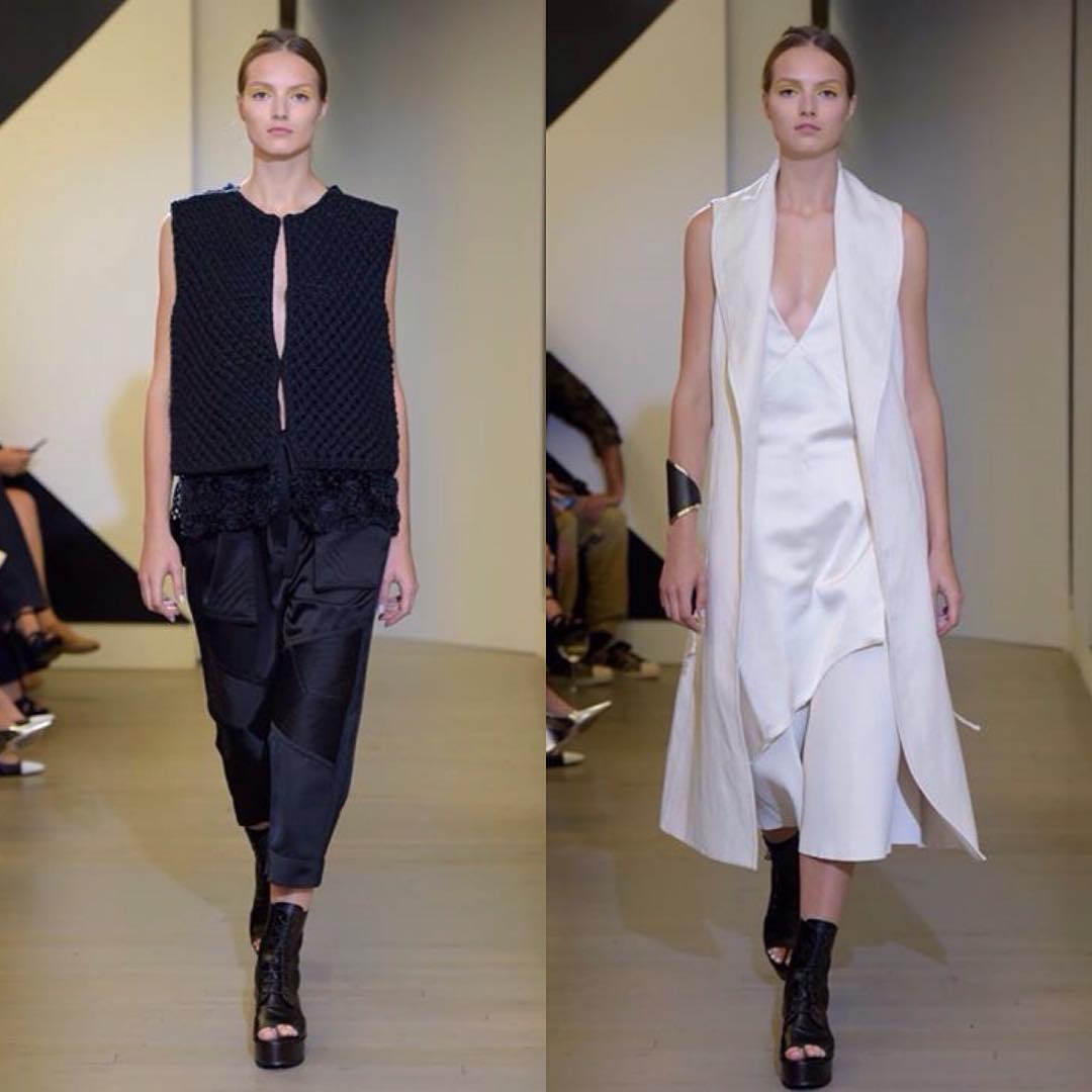 Agne @agnekonciute for Victor Alfaro RTW Spring 2016 in New York fashion week