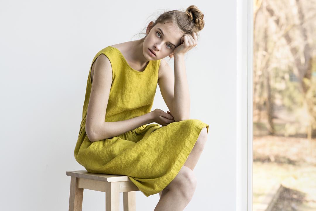 Lovely & bright Austeja L for Not Perfect Linen lookbook by 📷 @gedminaite ☀️💛…