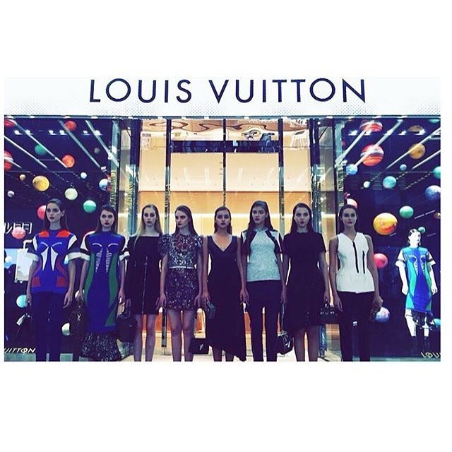 Our Auste @auste_mi just after Louis Vuitton fashion show!!! 💃🏼⭐️👏🏼💙 #supermo…