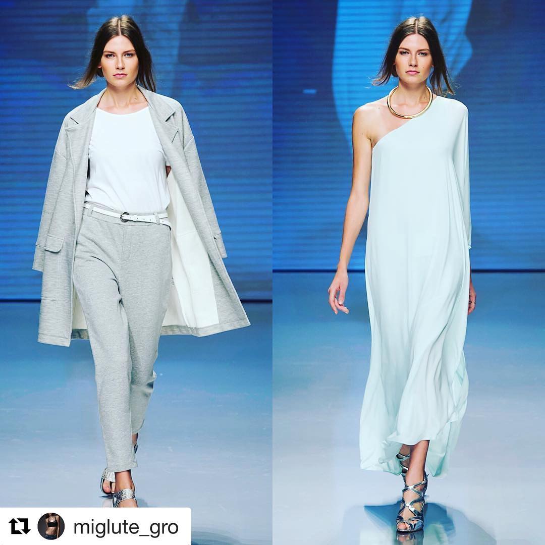 Fabulous Migle G @miglute_gro yesterday in Milano 🔝👏🏼👯🤘🏼💜 #supermodels #rosem…