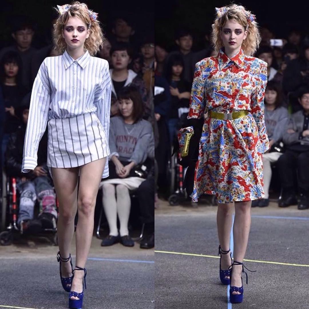 Our beautiful Saule @saule916 during Tokyo Fashion Week S/S 2017 👊🏼❤️ #superm…