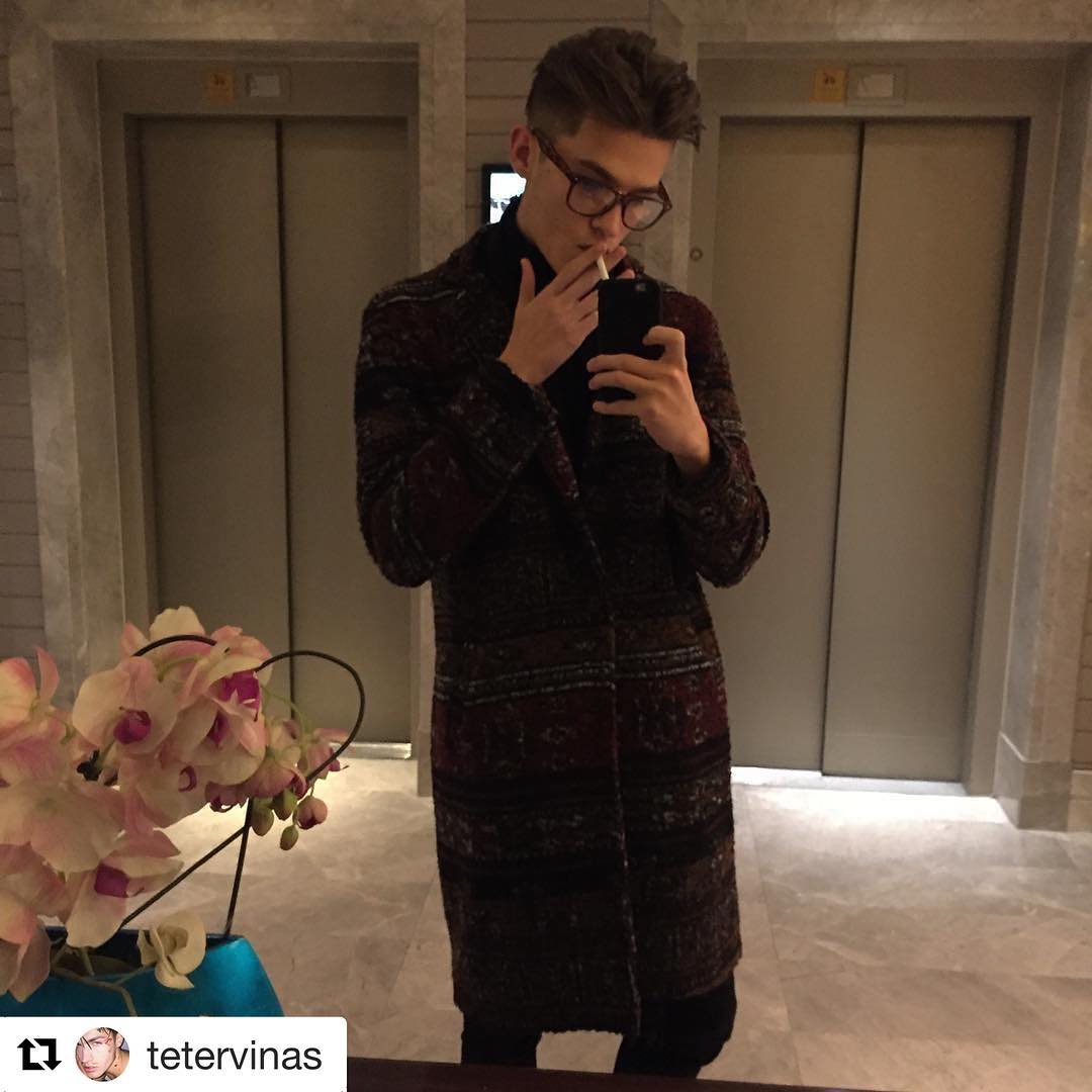 Best wishes from Berlin & our Handsome Karolis 🤓 💣#supermodels #modelmanageme…