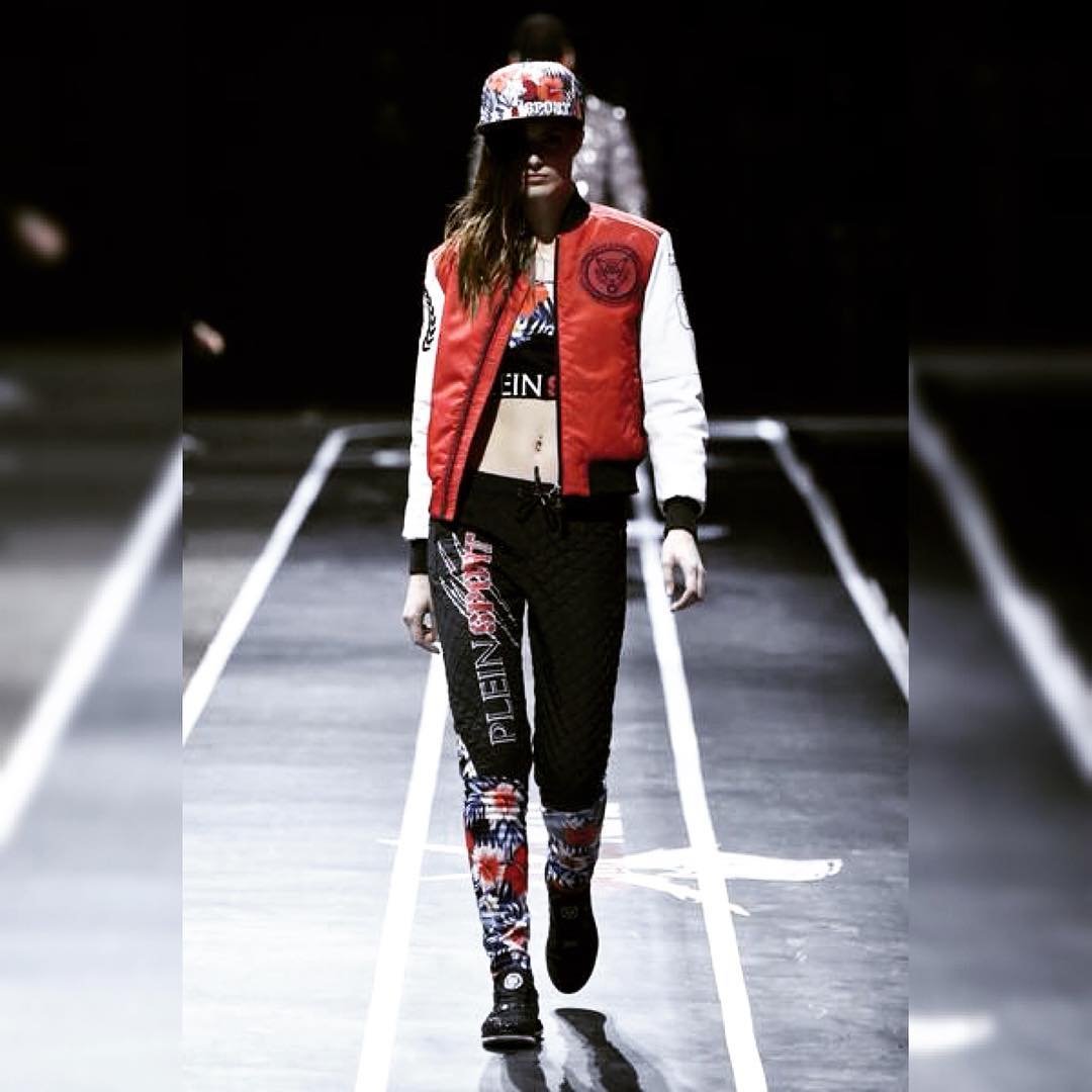 Agne Konciute @agnekonciute during Philipp Plein sport menswear FW17 fashion …