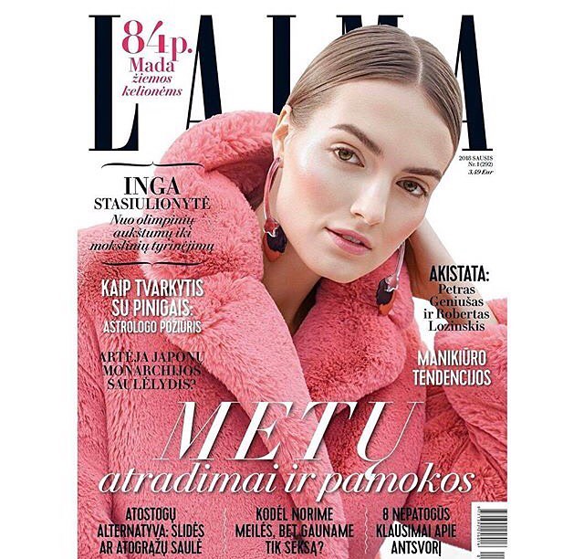 Amazing AGNE KONCIUTE on the cover of  LAIMA magazine January issue 🎀 #weares…