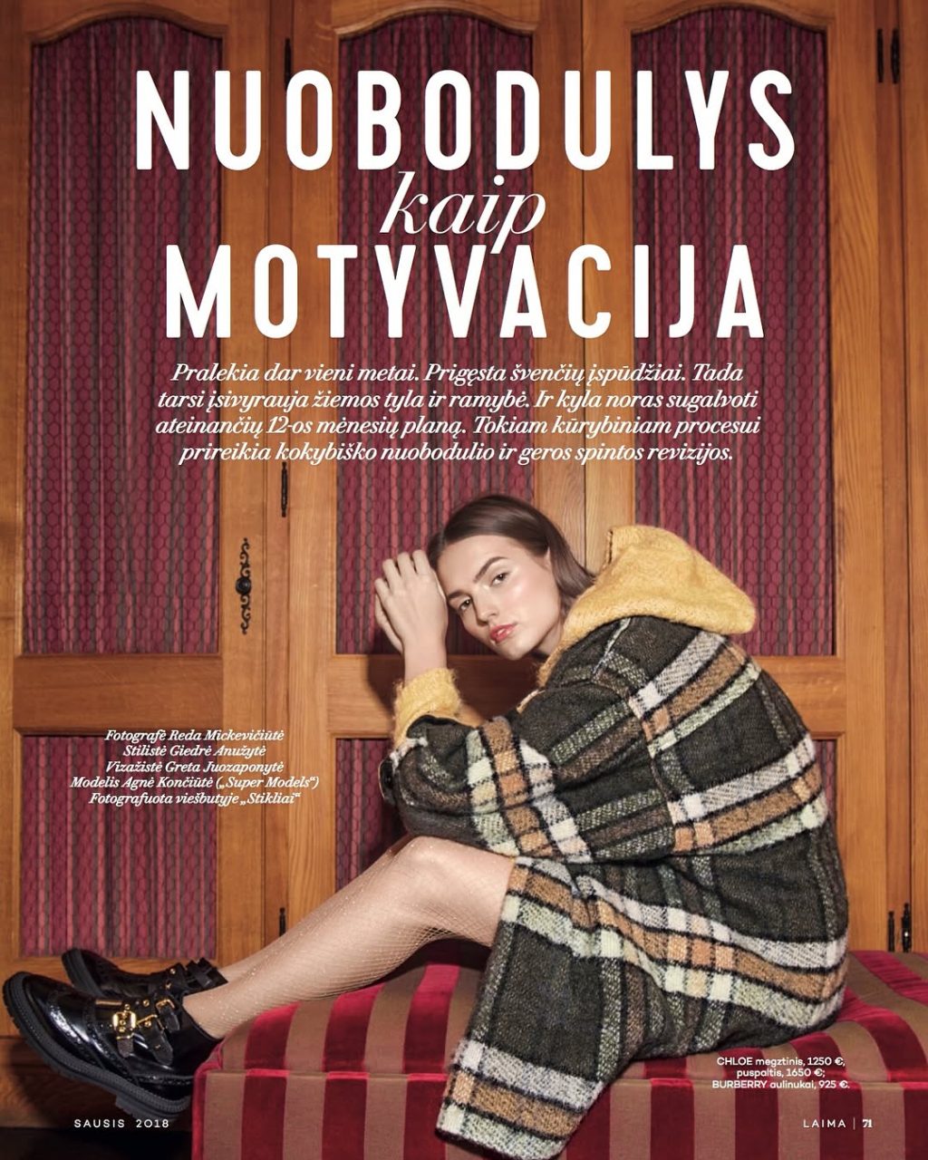 AGNE KONCIUTE for LAIMA magazine January issue 🔝💜#wearesupermodels #supermode…