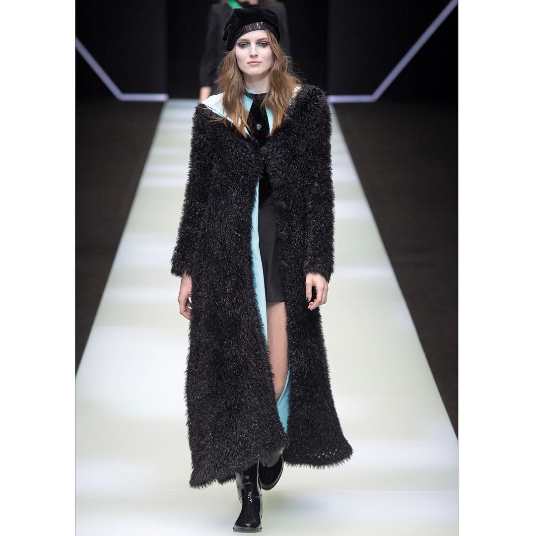 AGNE KONCIUTE at Emporio Armani F/W 2018 fashion show in Milan 💥💥 #wearesuper…