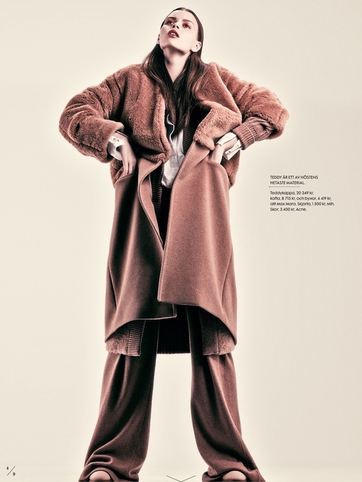 Erikos fotosesija pagal Andreas Sjodin rugsėjo mėnesio Elle žurnale