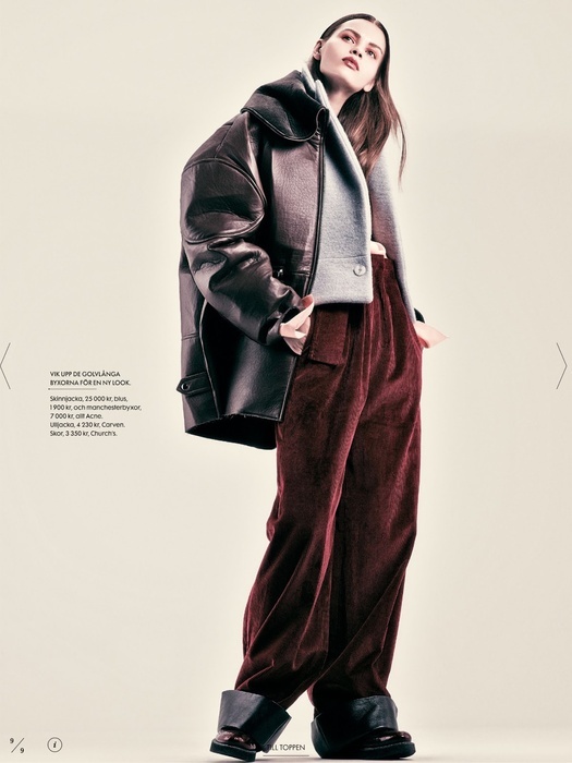 Erikos fotosesija pagal Andreas Sjodin rugsėjo mėnesio Elle žurnale