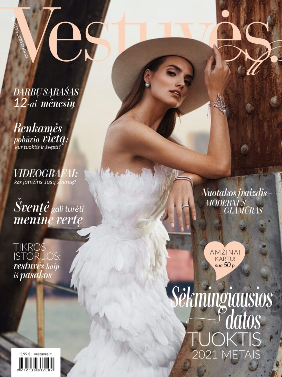 Agne Konciute for Vestuves Magazine Cover